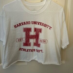 Harvard athletics dept. cropped t-shirt